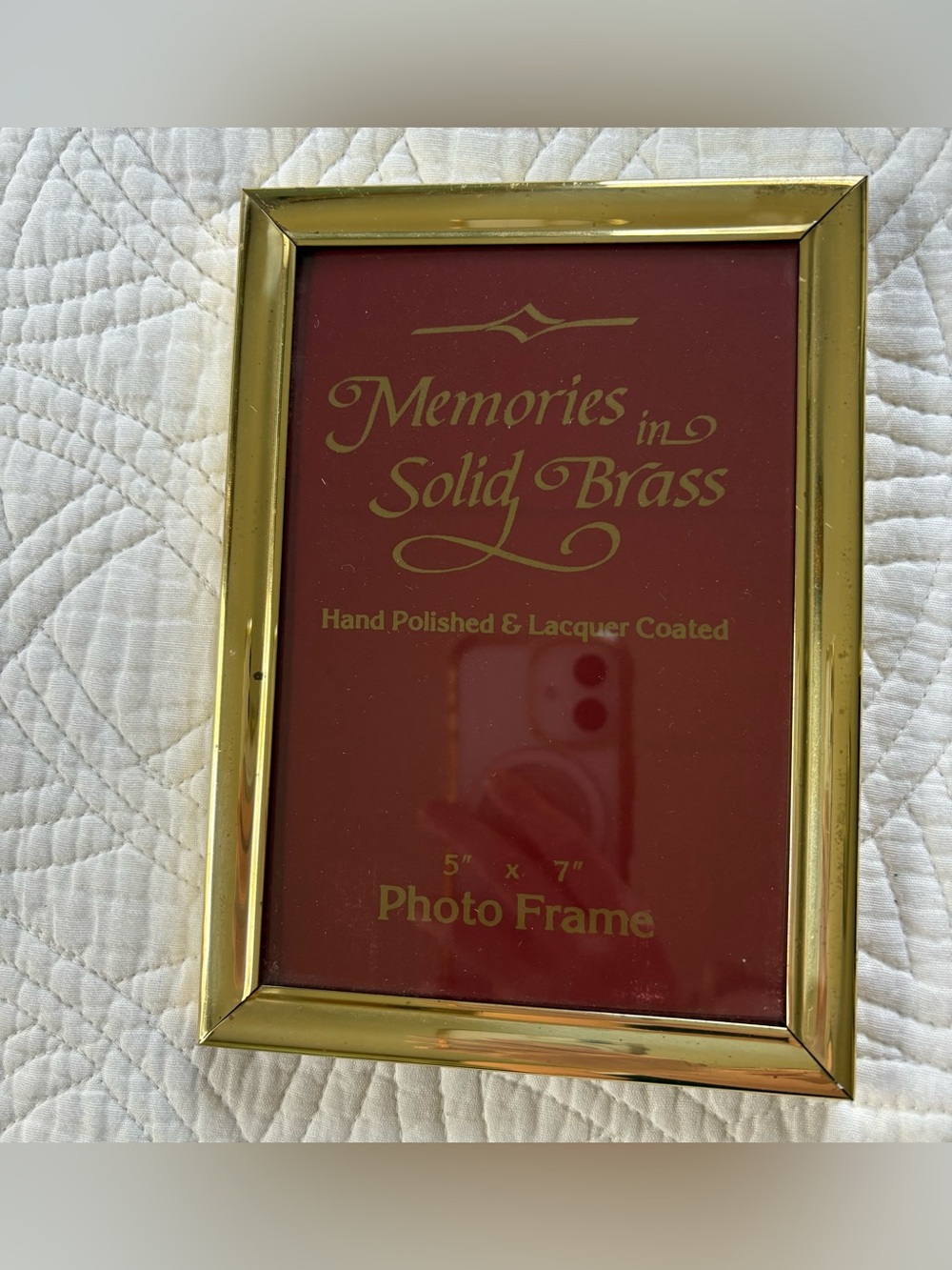 Vintage Solid Brass Photo Frame 5”X 7” - Picture 2 of 4